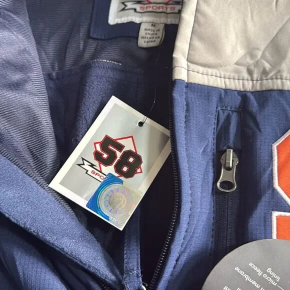 NWT Men’s 58 Sports Syracuse University Full Zipper Jacket Blue Medium